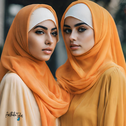 Premium Chiffon Hijab - Tangerine Premium Chiffon Hijab - Tangerine