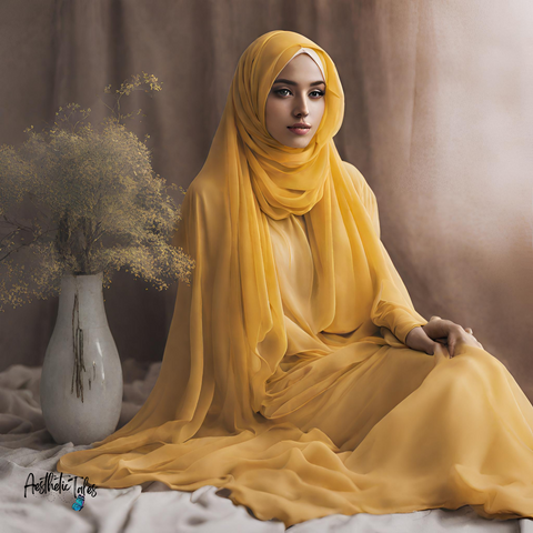 Premium Chiffon Hijab - Yellow Premium Chiffon Hijab - Yellow
