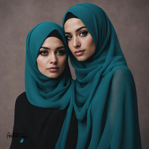 Premium Chiffon Hijab - Turquoise Premium Chiffon Hijab - Turquoise
