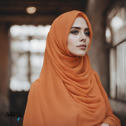 Premium Chiffon Hijab - Orange Premium Chiffon Hijab - Orange