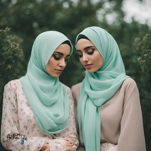 Premium Chiffon Hijab - Mint Premium Chiffon Hijab - Mint