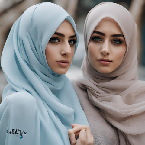 Premium Chiffon Hijab - Soft Blue Premium Chiffon Hijab - Soft Blue