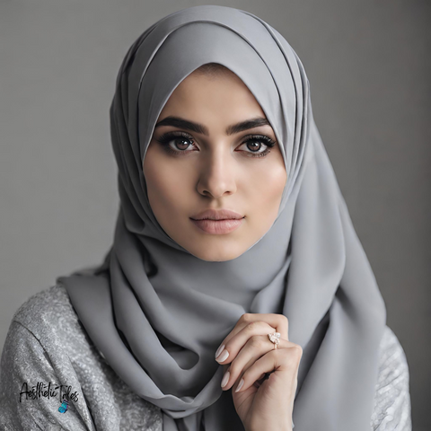 Premium Chiffon Hijab - Grey Premium Chiffon Hijab - Grey
