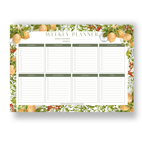 Summer Citrus Planner Summer Citrus Planner