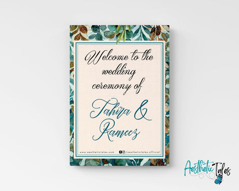 Wedding Announcement Board - Flora Wedding Announcement Board - Flora