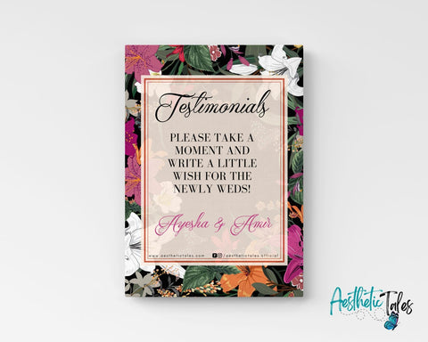 Wedding Announcement Board - Flora Wedding Announcement Board - Flora
