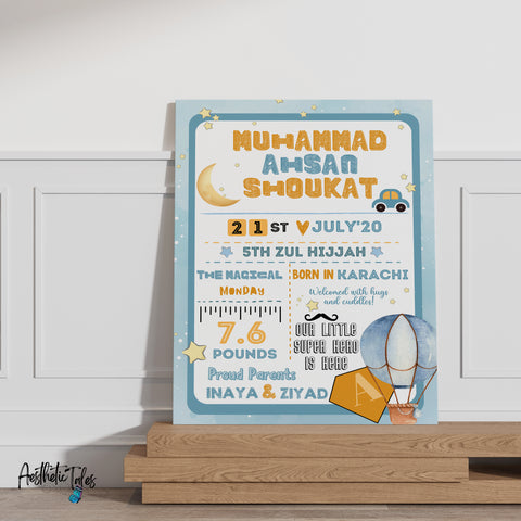 Announcement Board - Boy (Wall/Table Art) Announcement Board - Boy (Wall/Table Art)