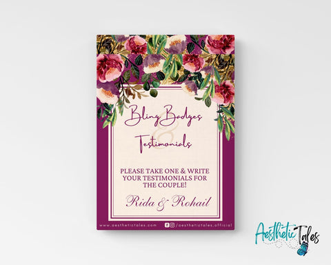 Wedding Announcement Board - Flora Wedding Announcement Board - Flora