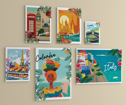 Travel Themed Wall Art Frame (Set of 6) Travel Themed Wall Art Frame (Set of 6)