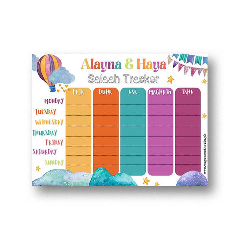Children Salaah Tracker Planner (Magnetic Board) Children Salaah Tracker Planner (Magnetic Board)