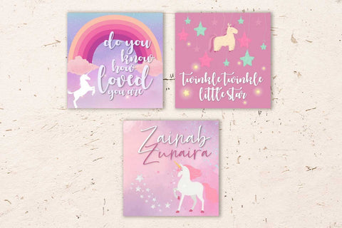 Baby Nursery - Unicorn (Wall/Table Art) Baby Nursery - Unicorn (Wall/Table Art)