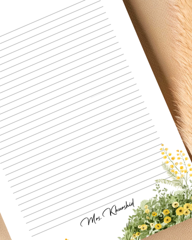 Summer Fresh - Customized letter pad