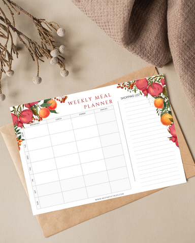 Meal Planner + Shopping List Planner