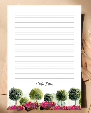 Spring - Customized letter pad