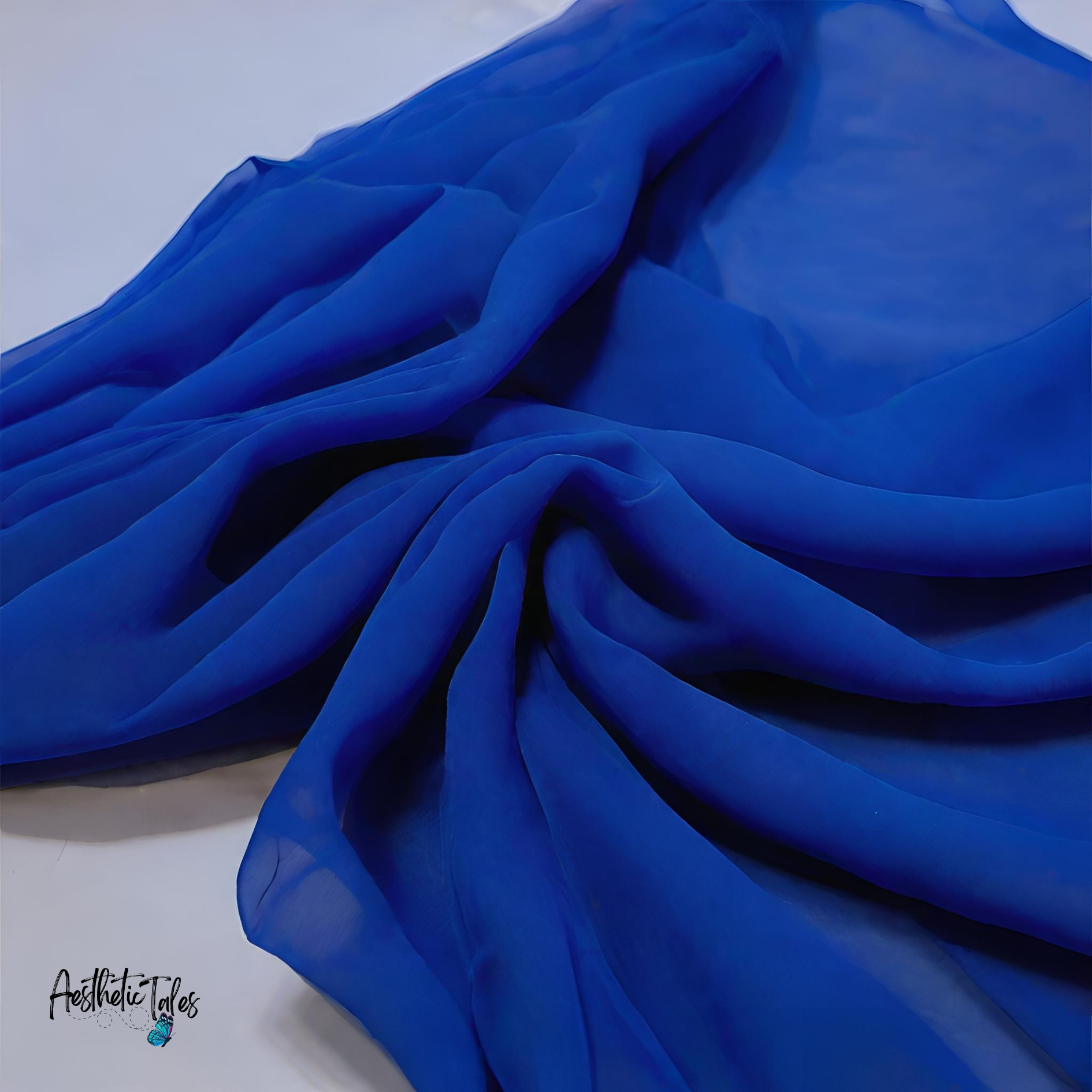 Premium Chiffon Hijab - Bright Blue