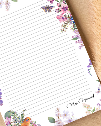 Meadows - Customized letter pad