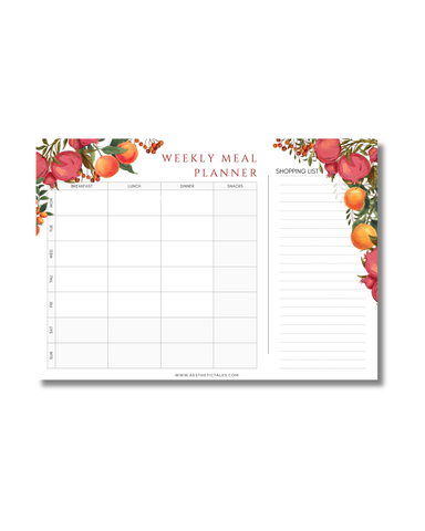 Meal Planner + Shopping List Planner