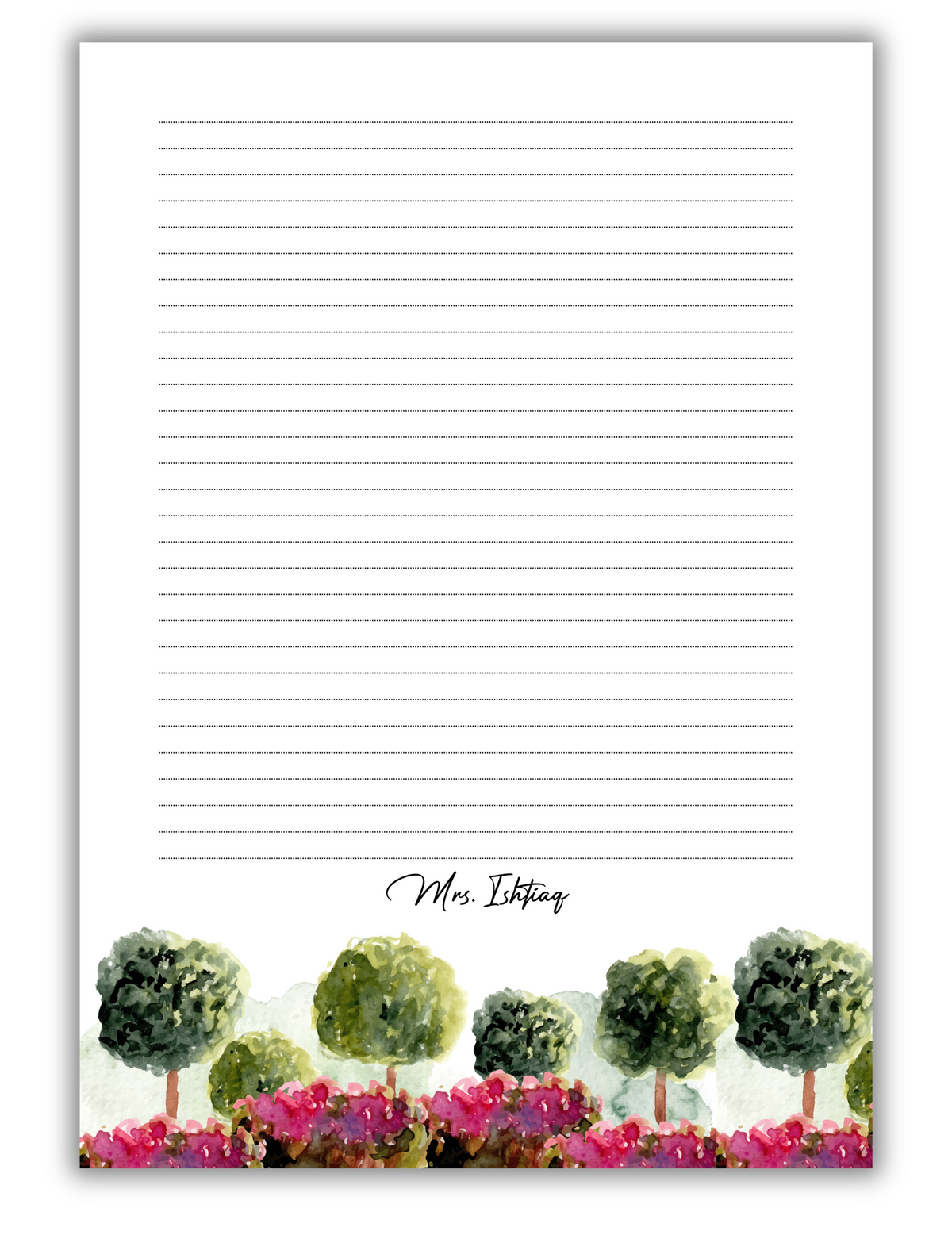 Spring - Customized letter pad