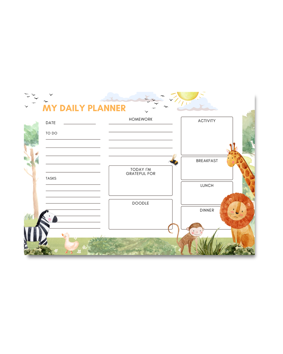 Safari - Kids Planner Memopad