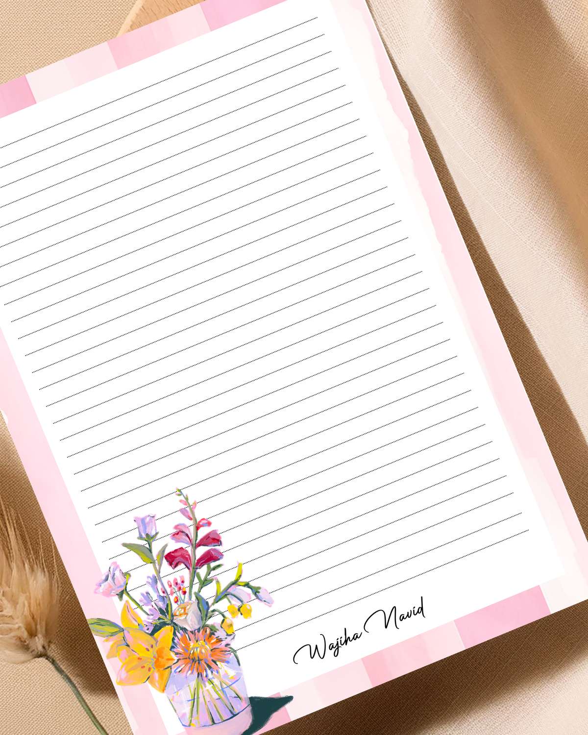 Petal Whisper - Customized letter pad