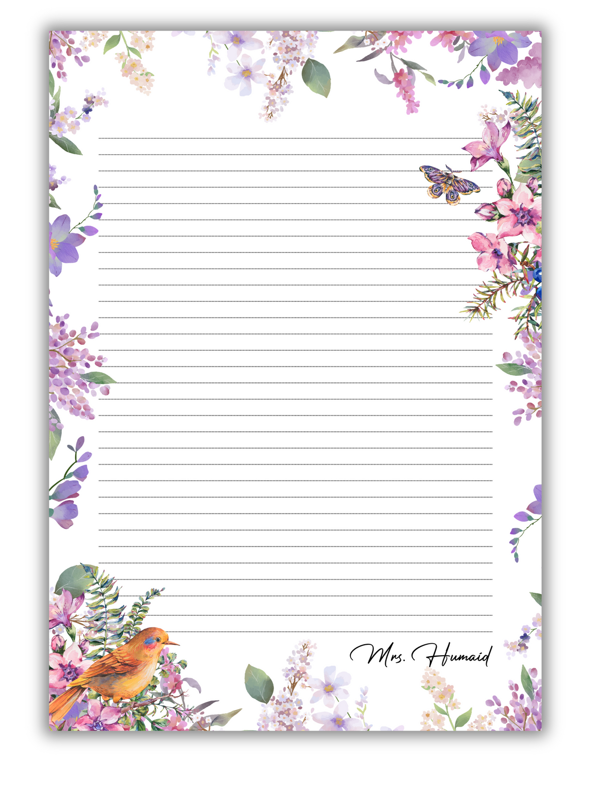 Meadows - Customized letter pad