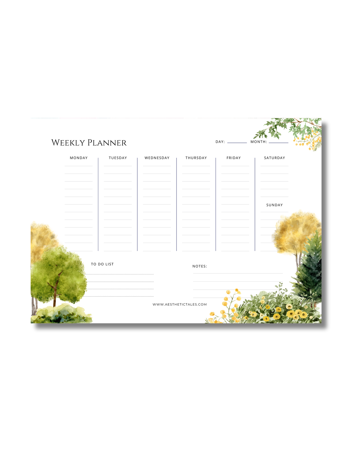 Weekly Planner Memopad