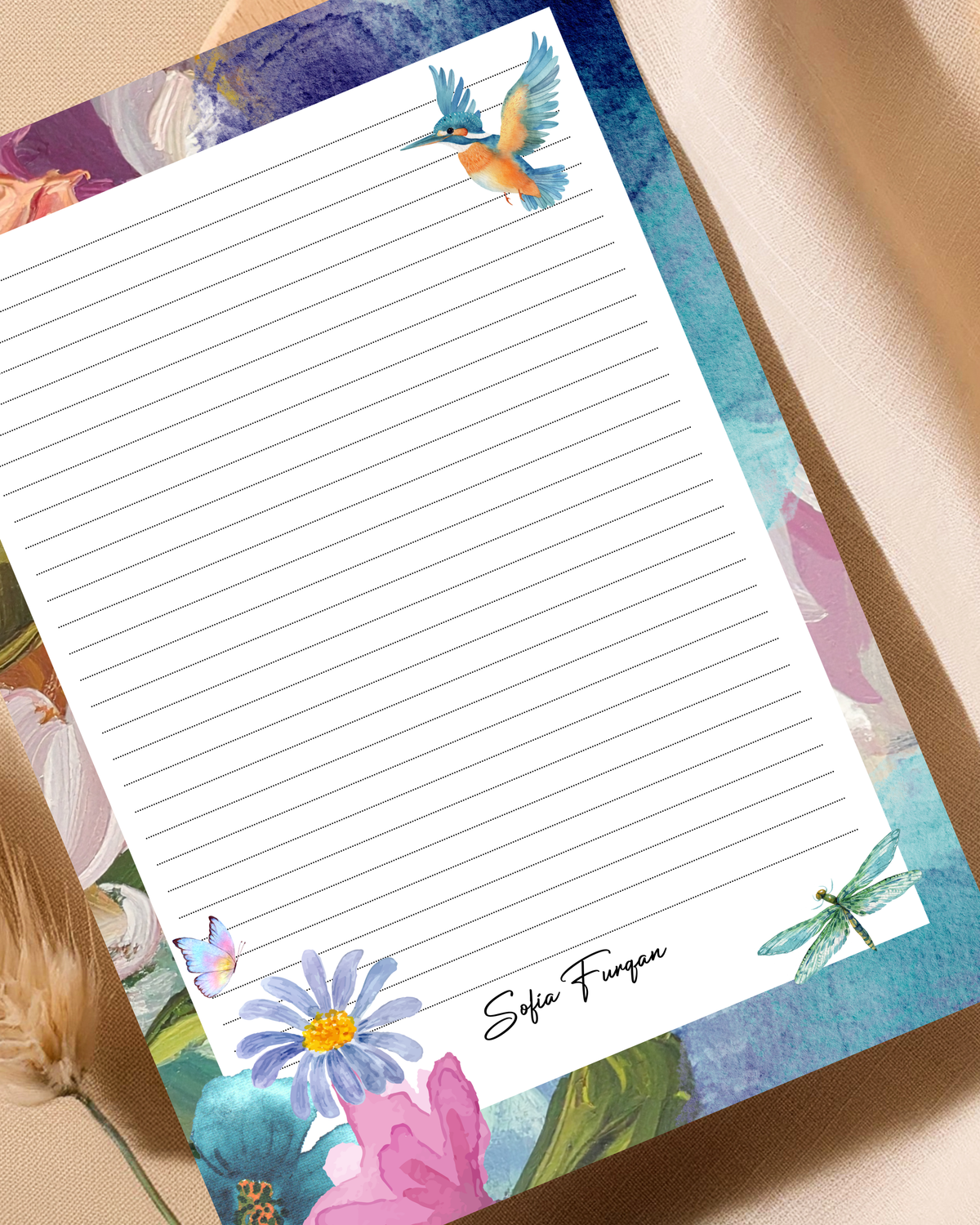 Lavender Lane - Customized letter pad