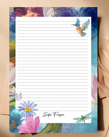 Lavender Lane - Customized letter pad