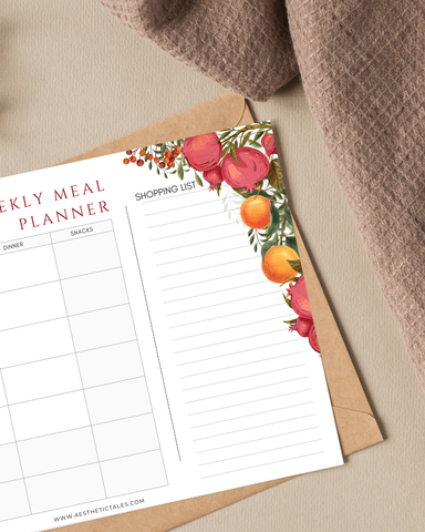 Meal Planner + Shopping List Planner