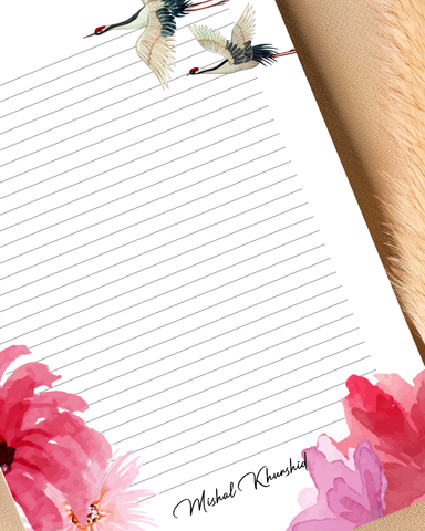 Flirty Flora - Customized letter pad