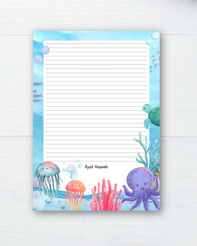 Marine - Kids customized letter pad