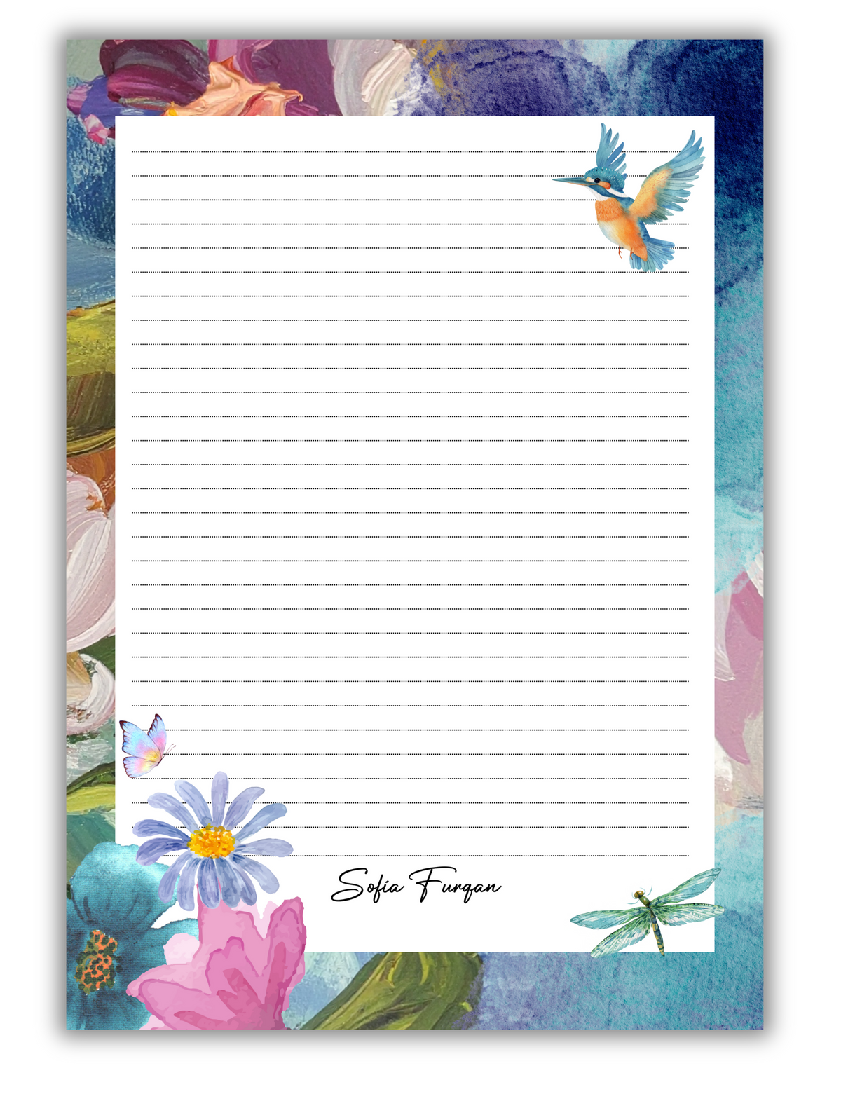 Lavender Lane - Customized letter pad