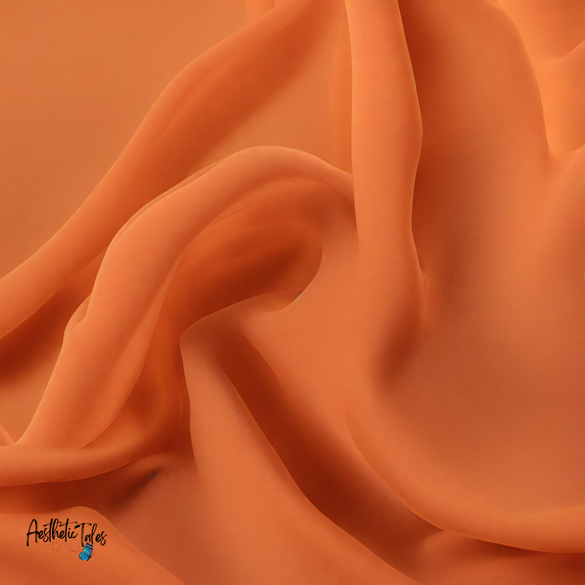 Premium Chiffon Hijab - Orange