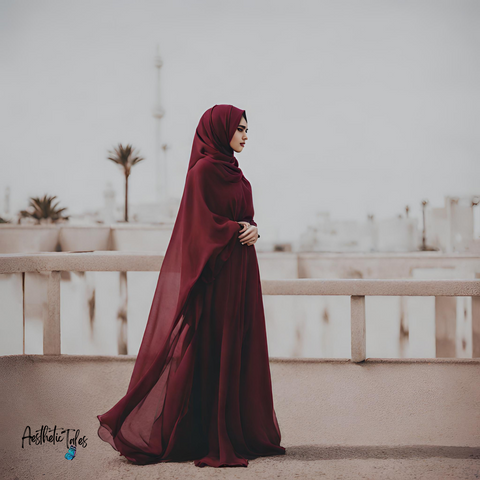 Premium Chiffon Hijab - Maroon