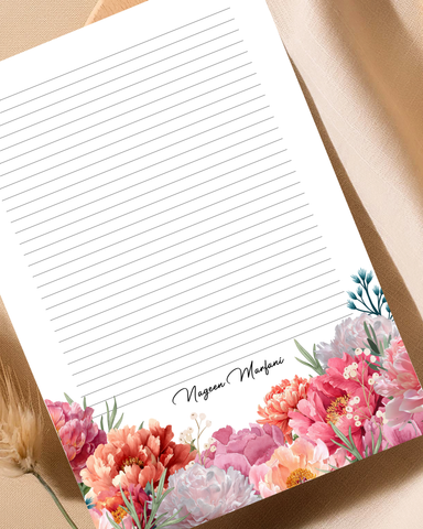 Florist - Customized letter pad