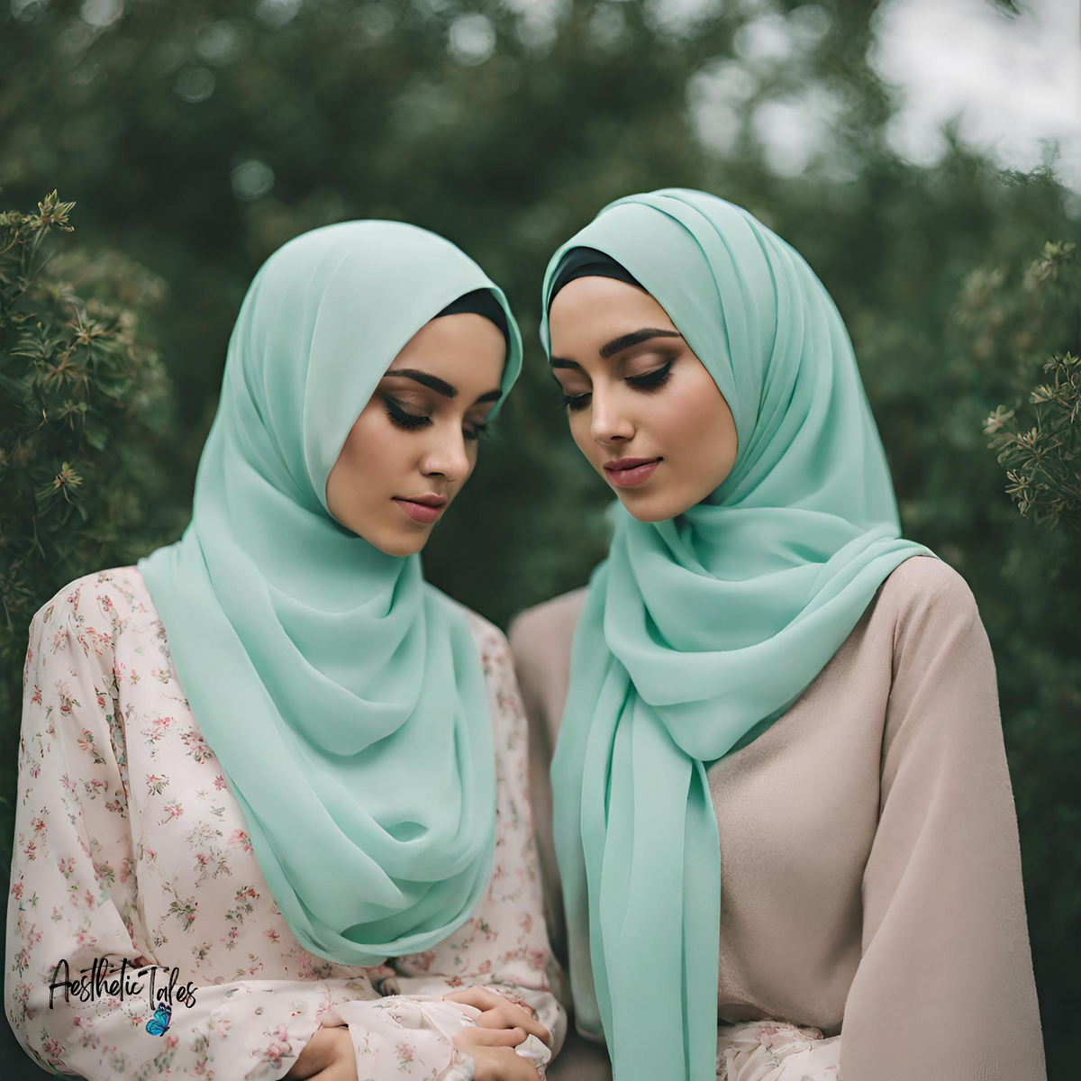 Premium Chiffon Hijab - Mint