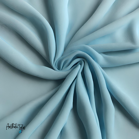 Premium Chiffon Hijab - Soft Blue