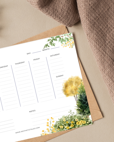 Weekly Planner Memopad