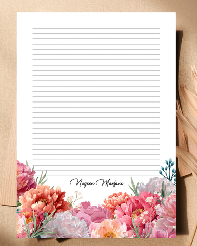 Florist - Customized letter pad