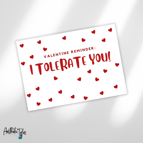 I Tolerate You | Postcard