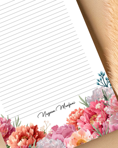 Florist - Customized letter pad