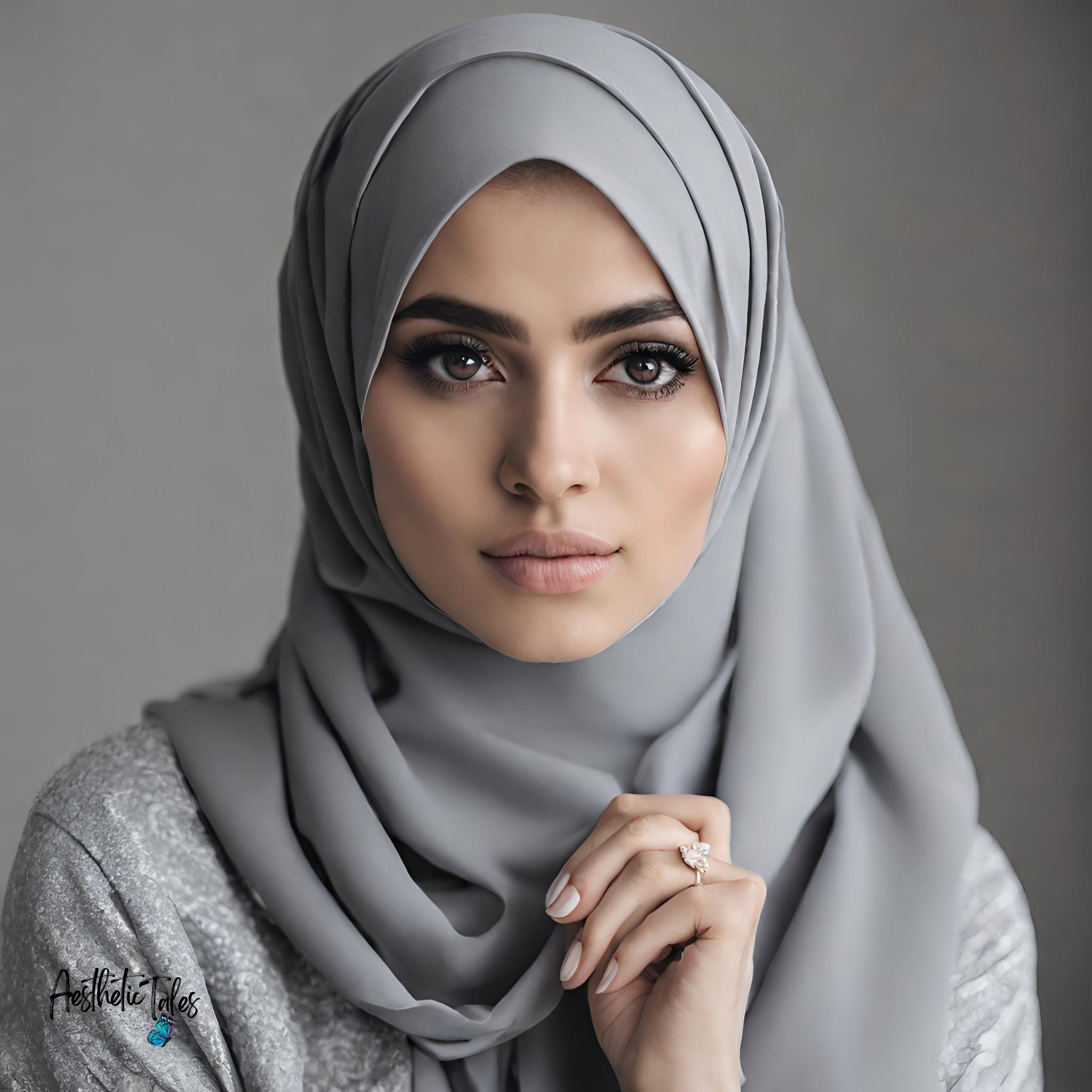 Premium Chiffon Hijab - Grey