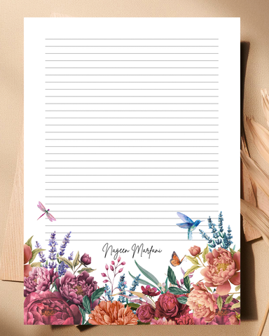 Bloom - Customized letter pad