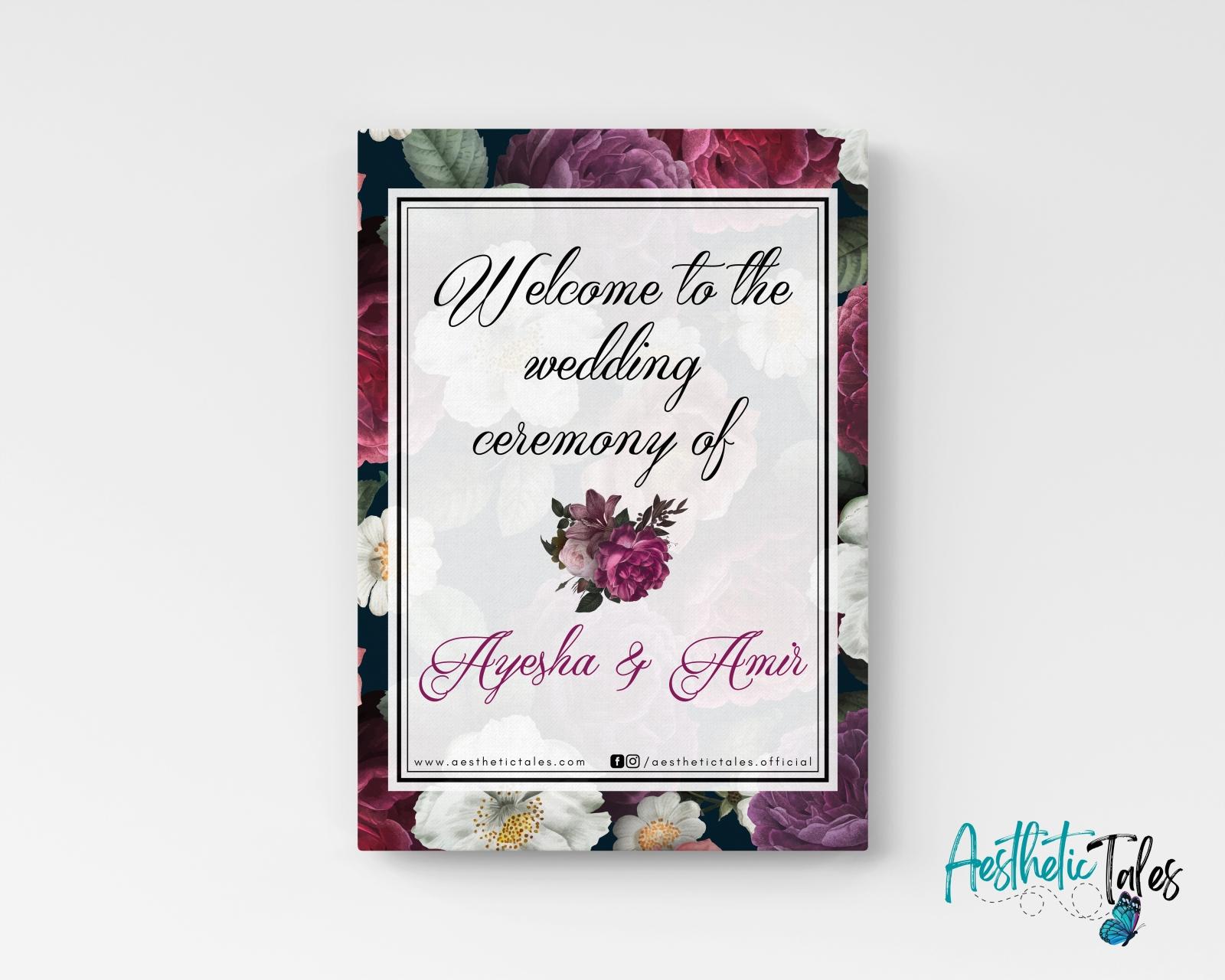 Wedding Announcement Board - Flora