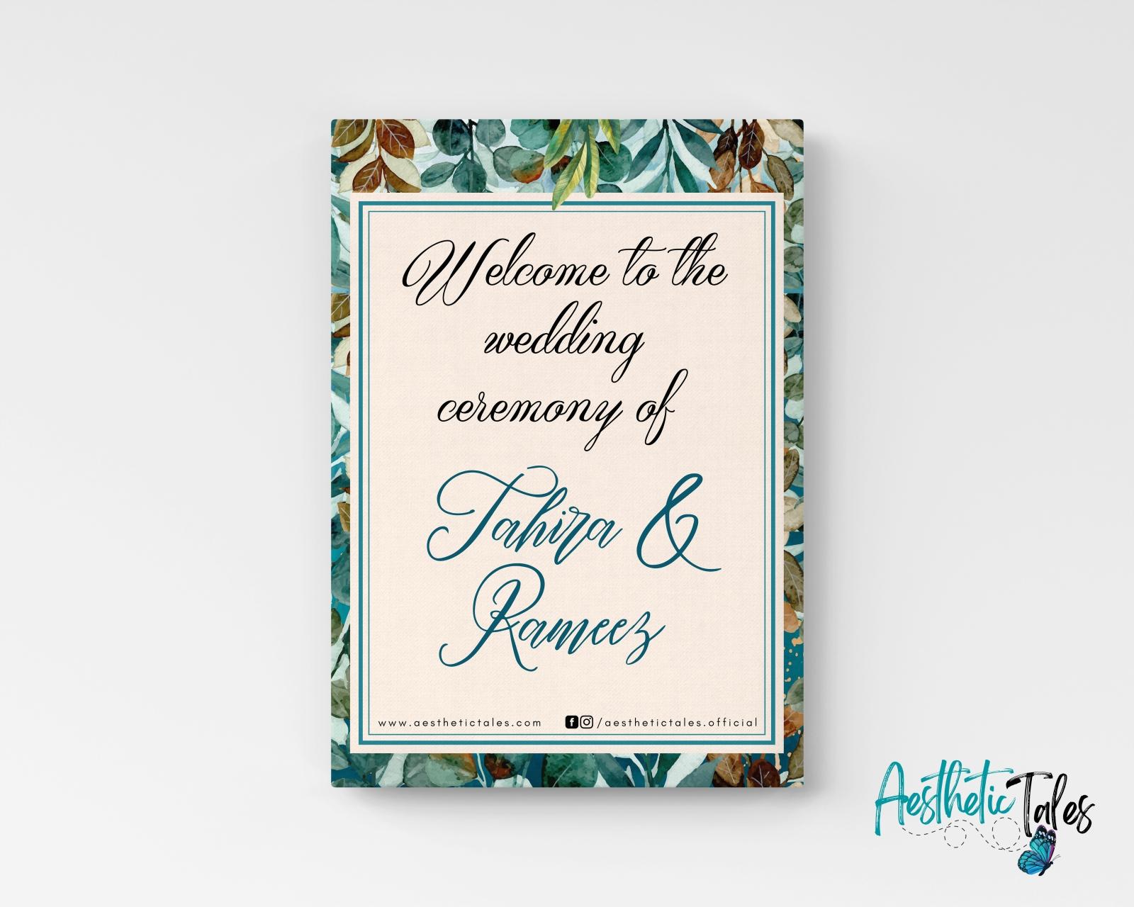 Wedding Announcement Board - Flora