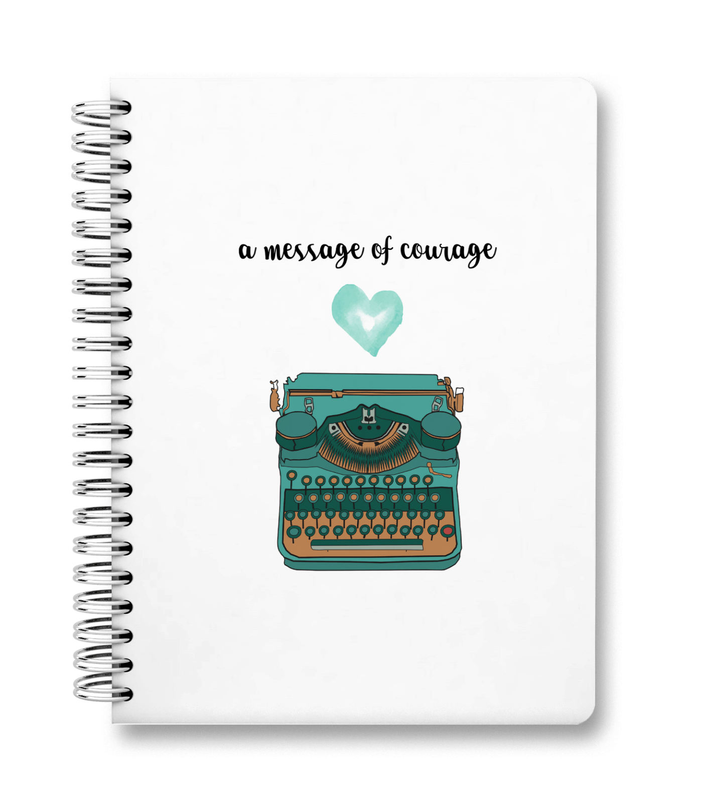 Message Of Courage - Spiral Hardcover Journal